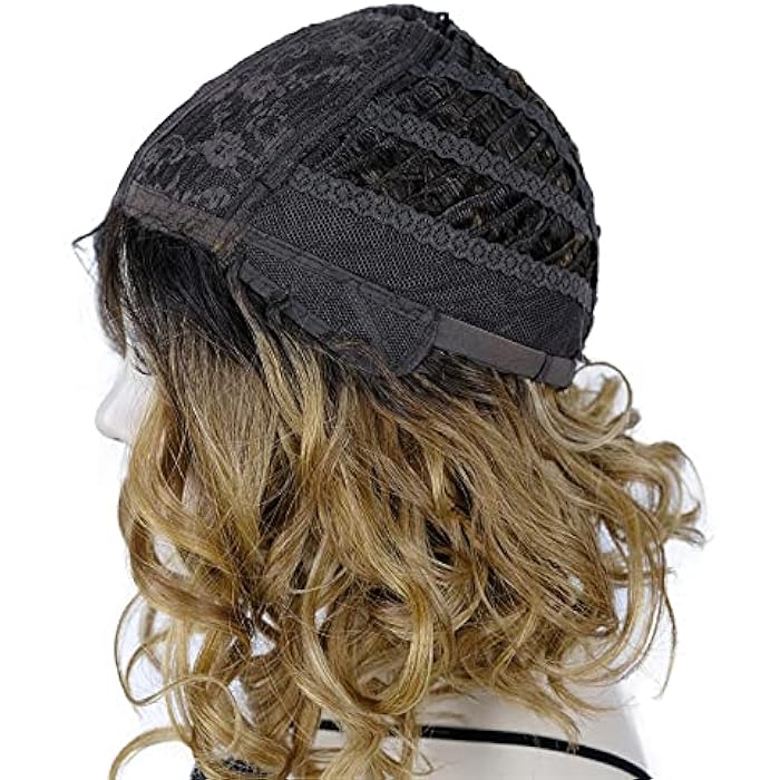 DILLARDS Aimole Women's Wavy Wigs Middel Part Lace Wig Heat Resistant Black Golden Synthetic Hair (Tt6-2724) - Image 3